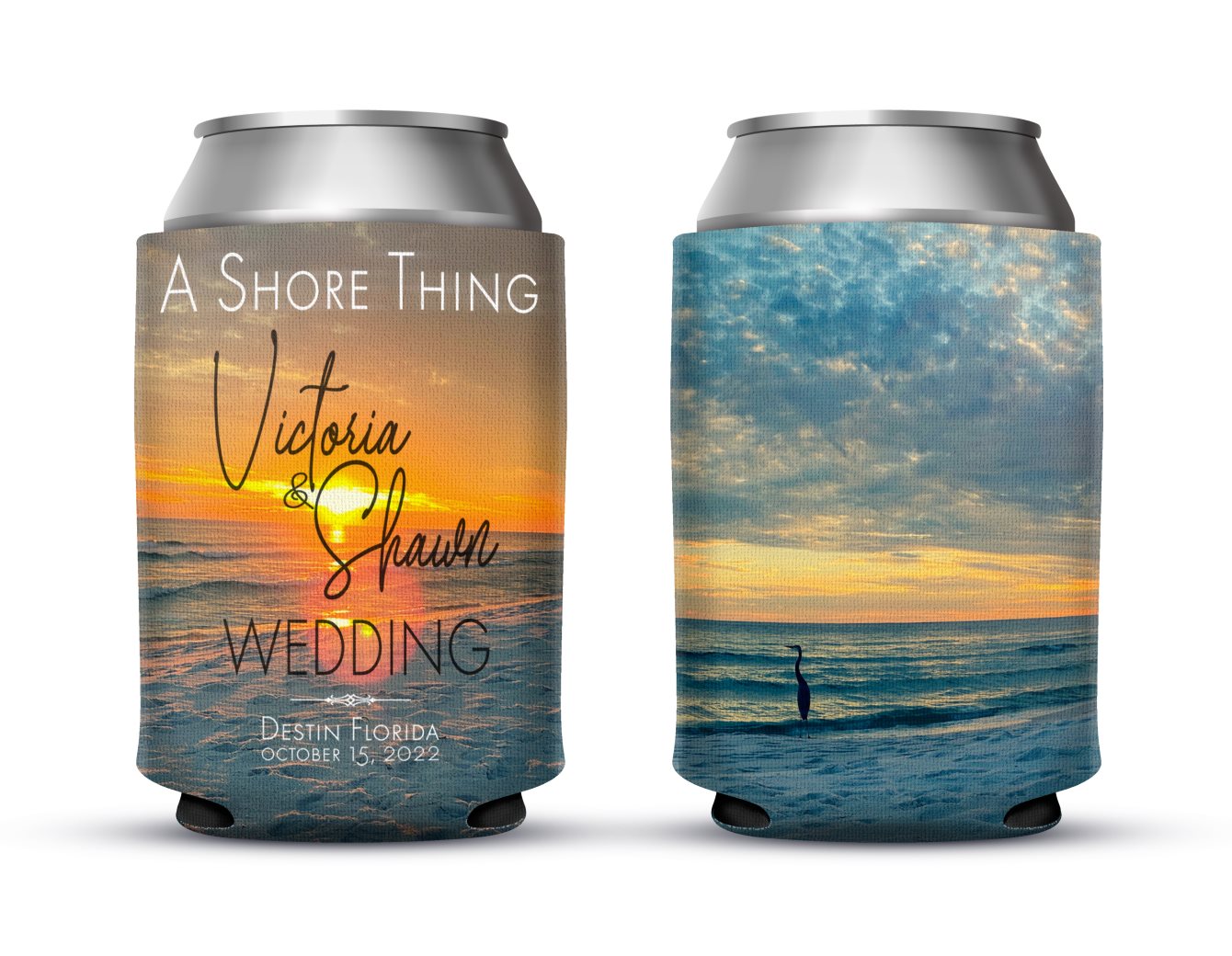 Wedding Koozie Can Cooler - A Shore Thing Thumbnail