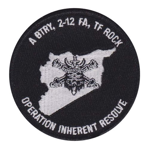 A BTRY, 2-12 FA Ft Bragg U.S. Army Custom Patches