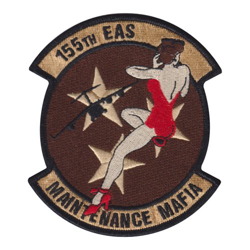 155 EAS ANG Nebraska Air National Guard U.S. Air Force Custom Patches