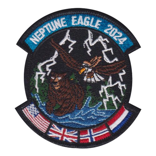 USAFE Neptune Ramstein AB U.S. Air Force Custom Patches