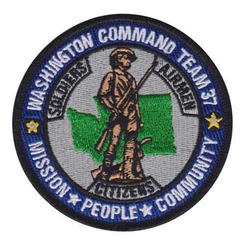 Washington Command Team 37 ANG Washington Air National Guard U.S. Air Force Custom Patches