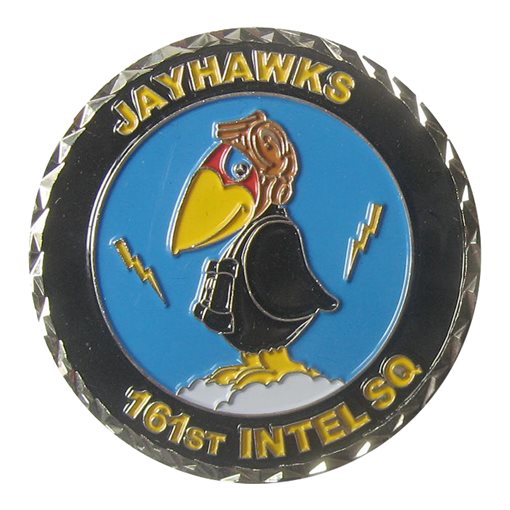 161 IS Commander Jayhawks Shiny Silver Nickel Plated Challenge Coin