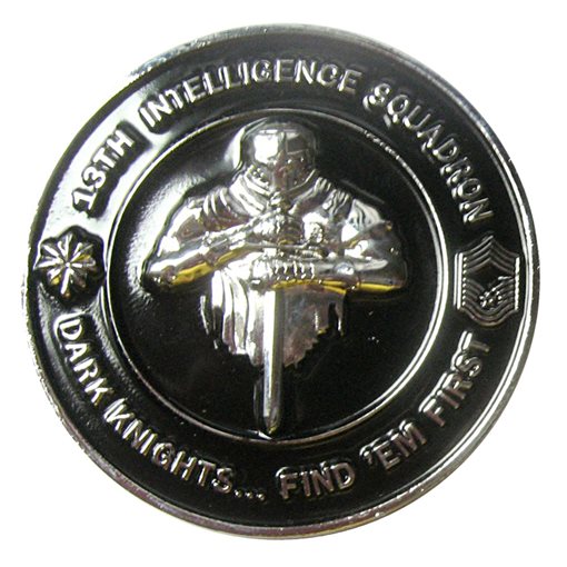 131 IS Commander Shiny Silver Nickel Plated Challenge Coin