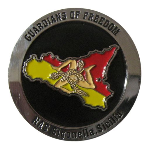 Guardian of Freedom Shiny Silver Nickel Plated Challenge Coin