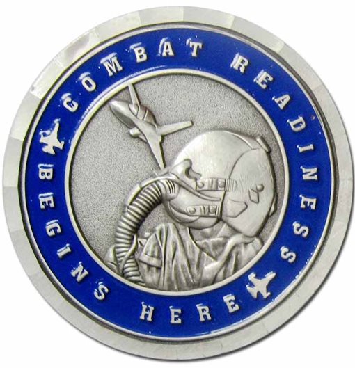 Combat Readiness Satin Silver Plated Challenge Coin