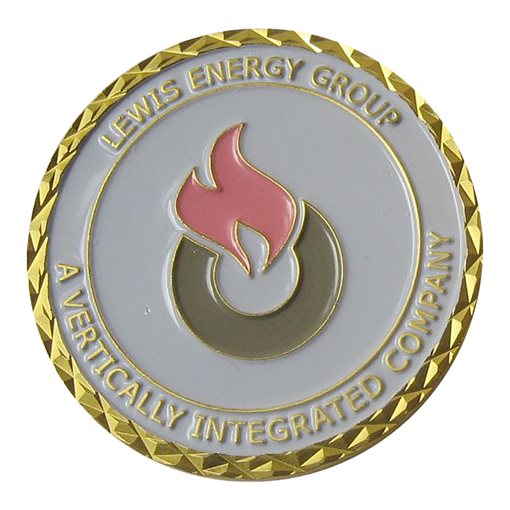 Lewis Energy Group Shiny Gold Plated Challenge Coin