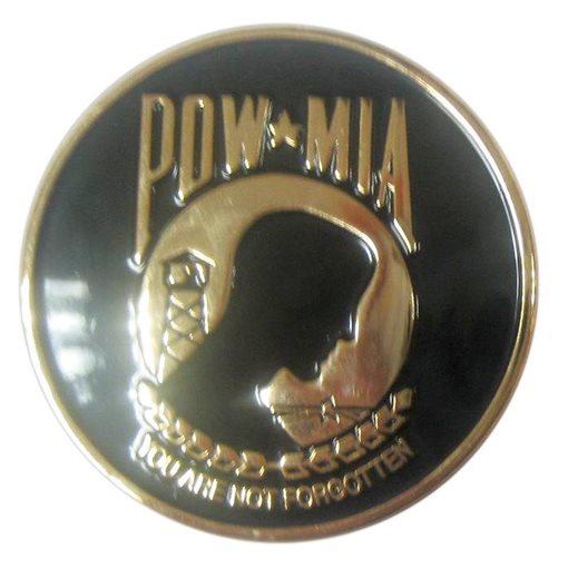 POW-MIA Shiny Gold Plated Challenge Coin