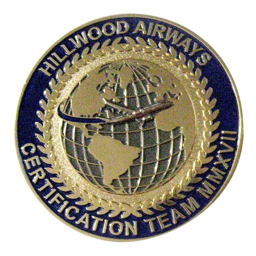 Certification Team MMXVII Shiny Gold Plated Challenge Coin