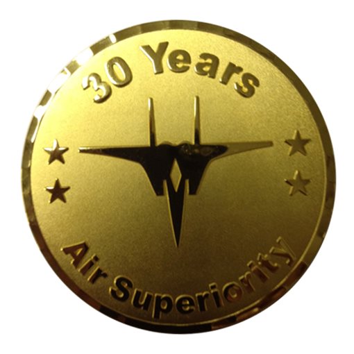 30 Years Superiority Shiny Gold Plated Challenge Coin