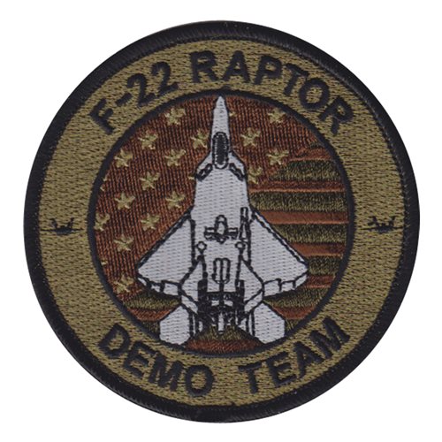 F-22 Demo Team Gray Jet OCP Patch | F-22 Raptor Demonstration Team
