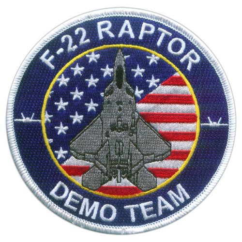 F-22 Demo Team White Patch | F-22 Raptor Demonstration Team