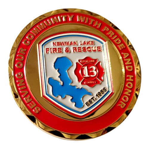 Newman Lake Fire and Rescue Challenge Coin - View 2