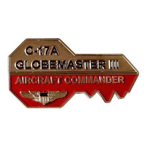 16 AS C-17A Aircraft Commander Key Challenge Coin - View 2