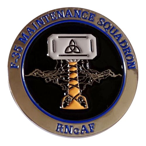 RNoAF 132 F-35 Warden of the North Challenge Coin - View 2