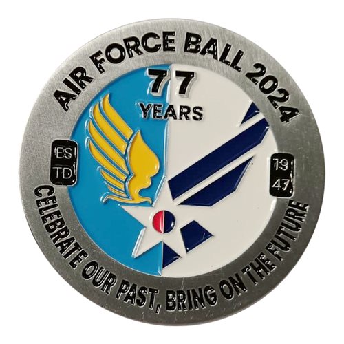 552 AMXS AF Ball 77 Years Challenge Coin - View 2