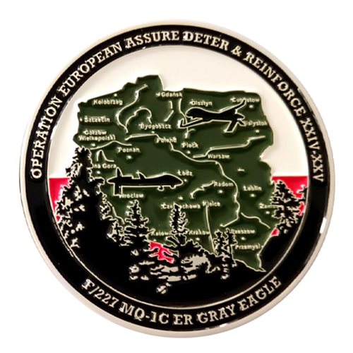 F Co 227 AVN MQ-1C ER Gray Eagle Coin Challenge Coin - View 2