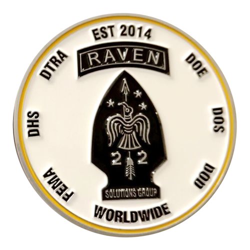 Raven 22 HG Security Solutions Challenge Coin - View 2