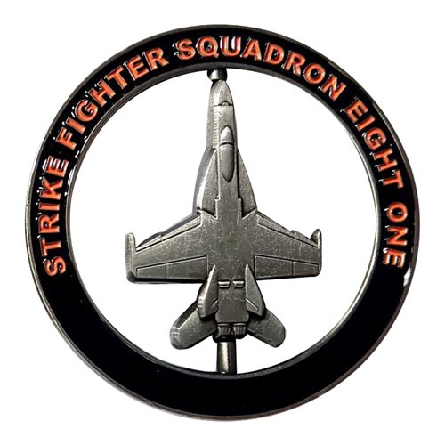 VFA 81 F18e Anytime Anyplace Spinner Challenge Coin - View 2