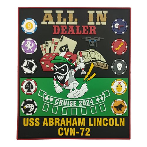 USS Abraham Lincoln CVN 72 Dealer PVC Patch