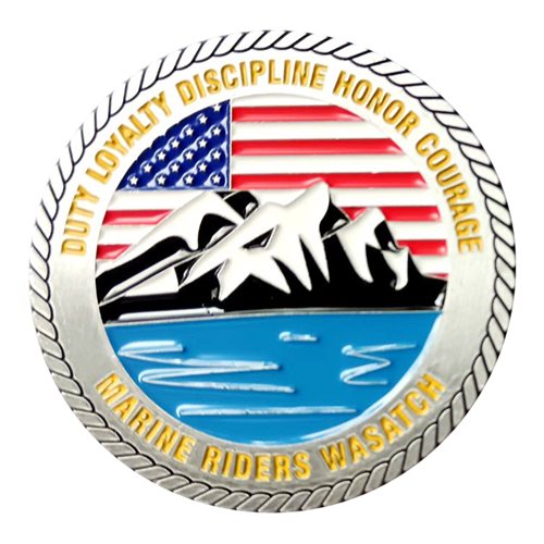 USMC Marine Riders Wasatch Challenge Coin - View 2