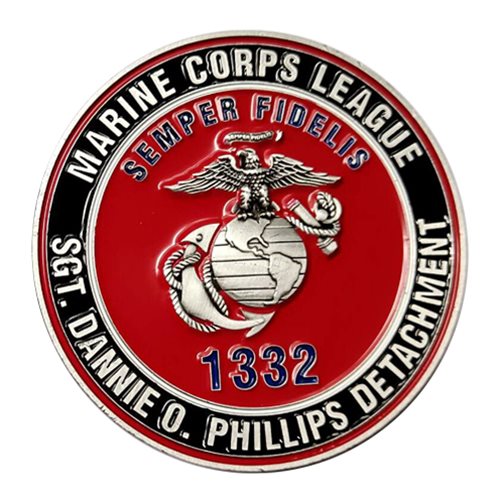 Marine Corps League Sgt. Dannie O. Phillips Coin - View 2