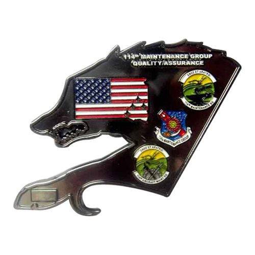 114 MXG Lobo Bottle Opener Challenge Coin - View 2