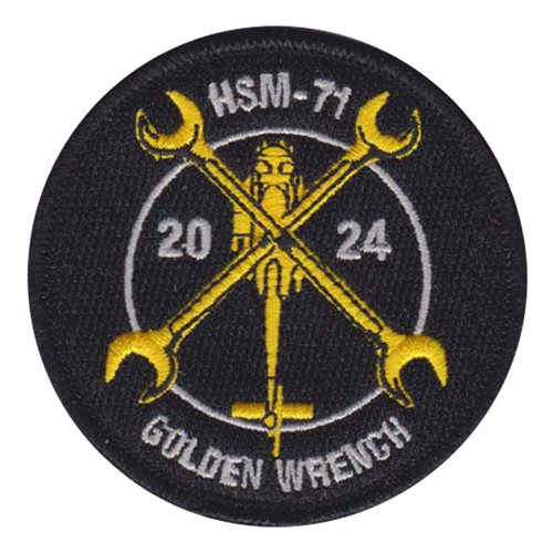 HSM-71 Golden Wrench Patch | Helicopter Maritime Strike Squadron Seven ...