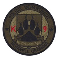 Roswell Police Dept. K-9 Unit Patch