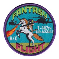 A CO 1-147 Aviation Battalion Flames Patch