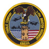 C Co 1-11 AVN REGT Eagles Patch 3 Inch