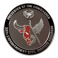 332 ECES Spit Fire Commander Challenge Coin