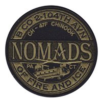 B Co 2-104 AVN NOMADS CH-47F OCP Patch