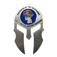 375 MDSS Spartan Helmet Commander 3 inch Challenge Coin