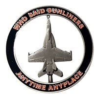 VFA 81 F18e Anytime Anyplace Spinner Challenge Coin