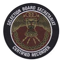 DAF Selection Board Secretariat Certified Recorder Patch