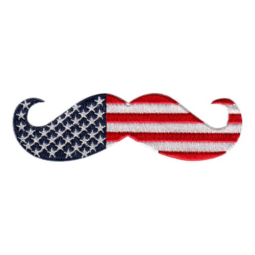 MUSTACHE FLAG MOVEMBER PATCH