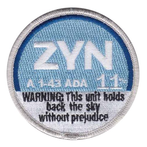 A 1st Battalion, 43rd Air Defense Artillery Zyn patch